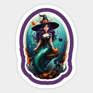 Cute Sage Sea Mermaid Witch Sticker